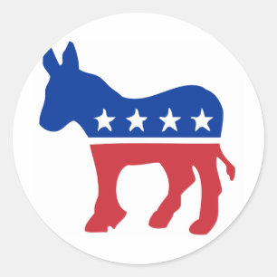 Sticker Rond Donkey démocrate
