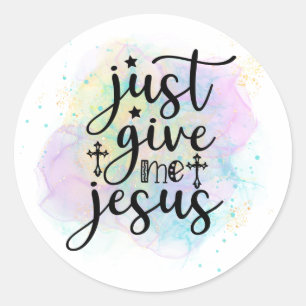 Sticker Rond Donne-Moi Jésus Chant de culte chrétien