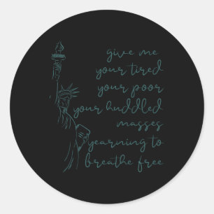 Sticker Rond Donne-Moi Ton Mème De Statue Tatillonné Et Pauvre