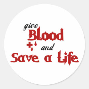 Sticker Rond donner du sang et sauver une vie