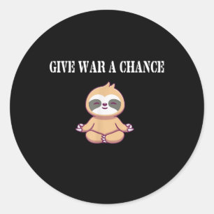 Sticker Rond Donner Une Chance À La Guerre