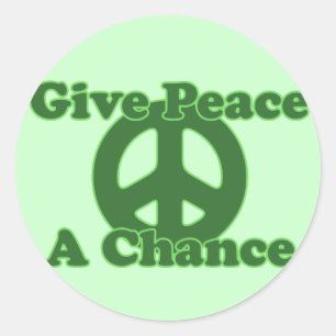 Sticker Rond Donner une chance à la paix