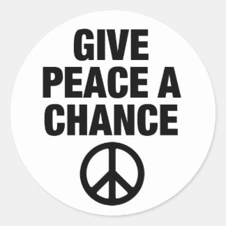 Sticker Rond Donner Une Chance À La Paix