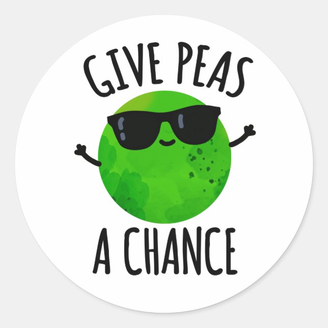 Sticker Rond Donnez Aux Pois Une Chance Pois Pois Positif Pun (Devant)