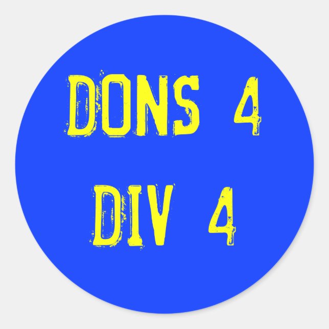 STICKER ROND DONS4DIV4 (Devant)