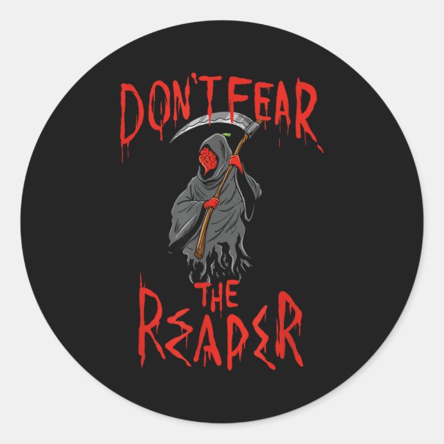 Sticker Rond Dont Fear The Carolina Reaper Design  (Devant)