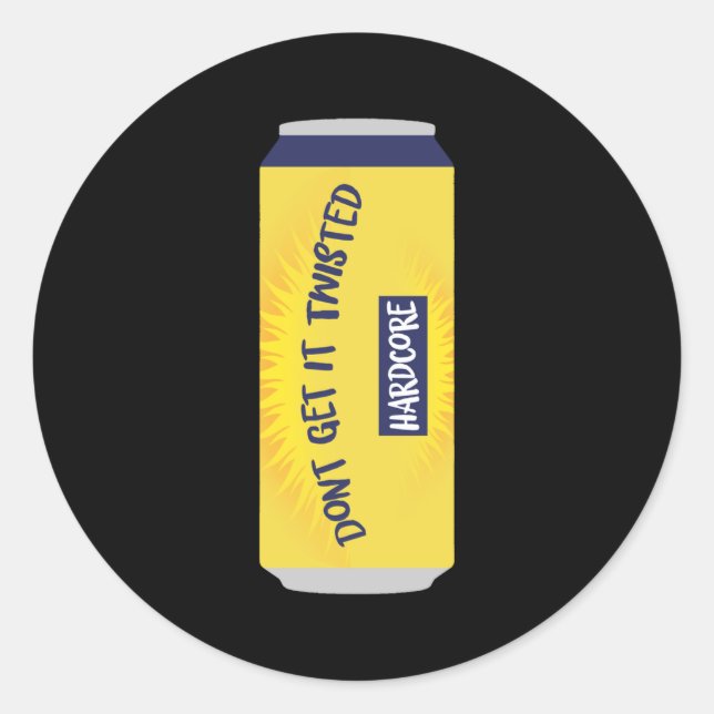 Sticker Rond Dont Get It Twisted Tee Tea Meme Long Sleeve  (Devant)