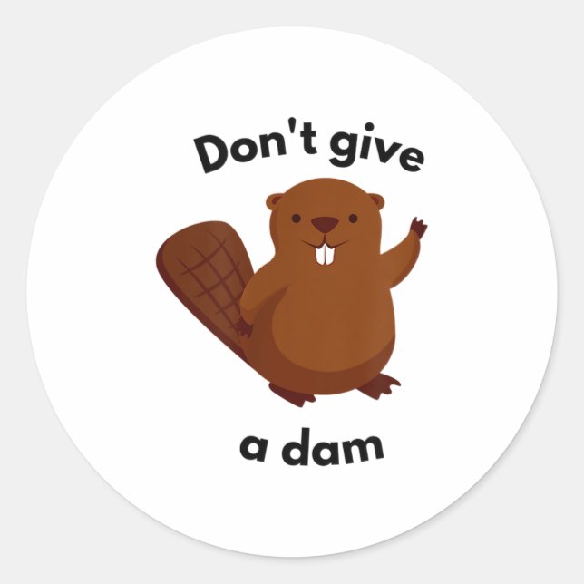 Sticker Rond Don't Give A Dam  (Devant)