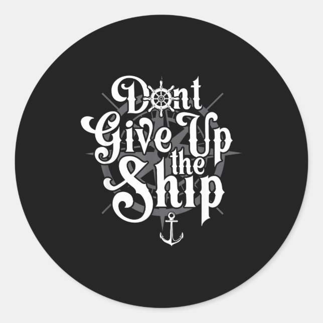 Sticker Rond Don't Give Up The Ship American War Of 1812  (Devant)