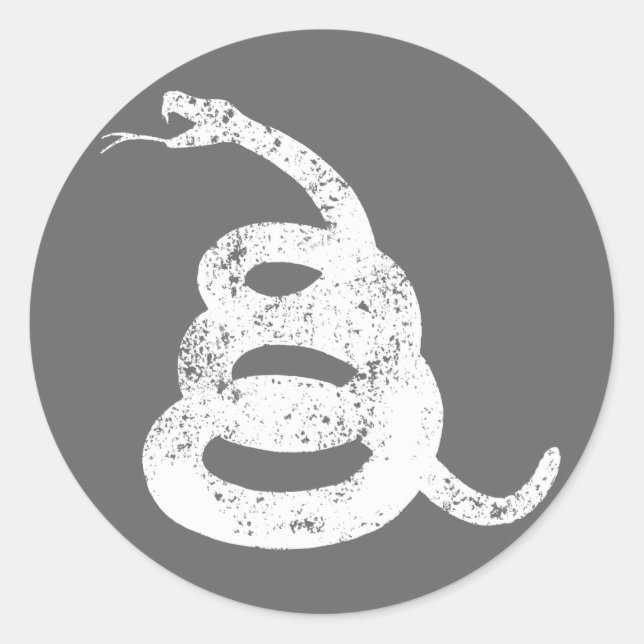 Sticker Rond Don't Tread on Me (Devant)