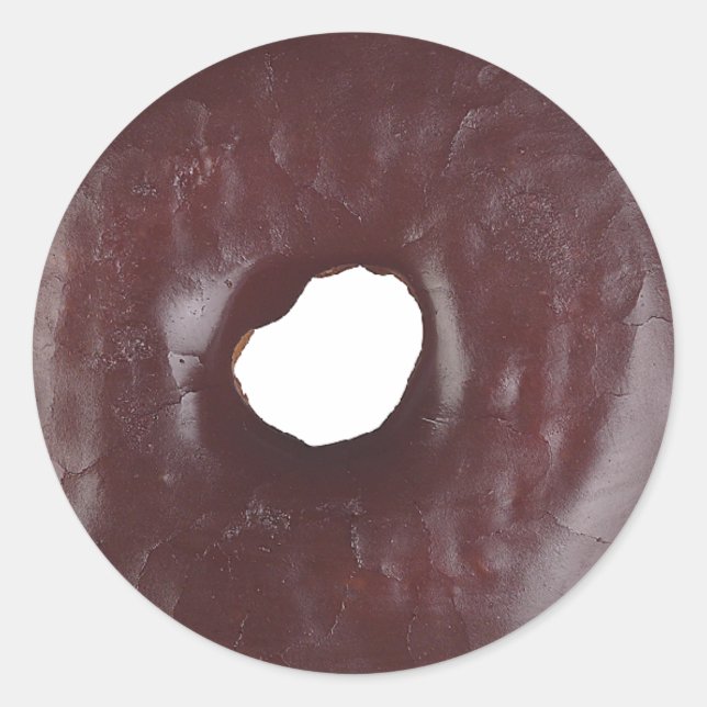 Sticker Rond Donut au chocolat (Devant)