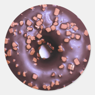 Sticker Rond Donut au chocolat