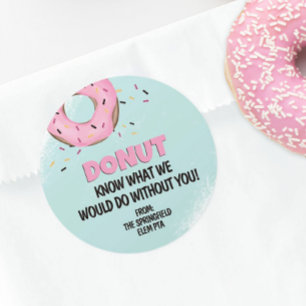 Sticker Rond Donut, je ne sais pas ce que je ferais sans vous D