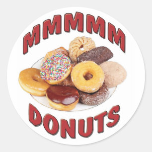 STICKER ROND DONUTS MMMMM
