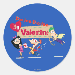 Sticker Rond Doo-Bee My Valentine