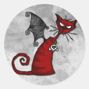 Sticker Rond doom kitty
