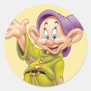 Sticker Rond Dopey Waving