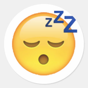 Sticker Rond Dormir - Emoji