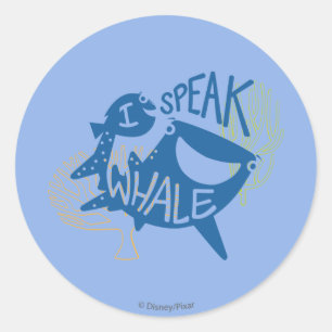 Sticker Rond Dory & Destiny   Je parle baleine