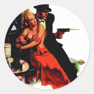 Sticker Rond Double jeu d'action