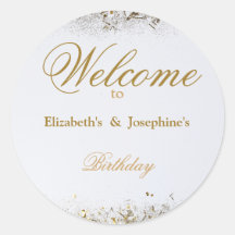 Double mixte adulte fête d'anniversaire | Blanc do