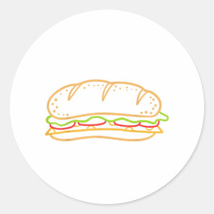 Sticker Rond Doublure de sandwich