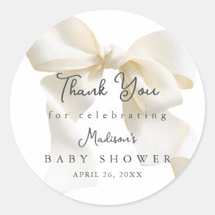 Sticker Rond Douce Baby Shower à l'Arc d'Ivoire Coquette