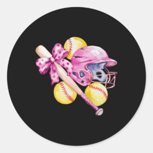 Sticker Rond Douce Coquette Arc Dans Mon Ère de Fille Douce Fem