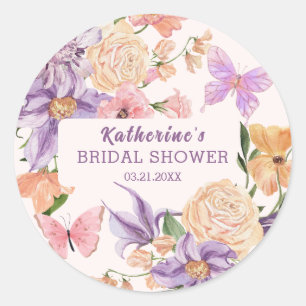 Sticker Rond Douce Fête de Mariage Florale qui me Donne des Pap