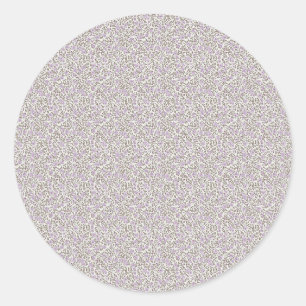 Sticker Rond Douce Lilac et Rosebud Floral Vintage des années 1