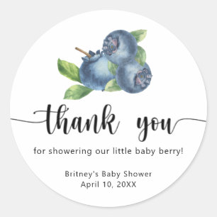 Sticker Rond Douce myrtille - merci