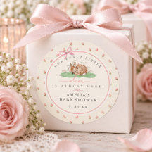 Douce petite rosebud de cerf Baby Shower