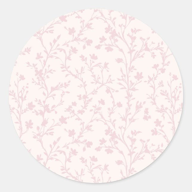 Sticker Rond Douce Prairie Rosée - Neutre (Devant)