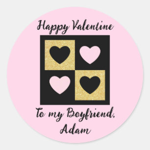 Sticker Rond douce valentine couple personnaliser personnalisée