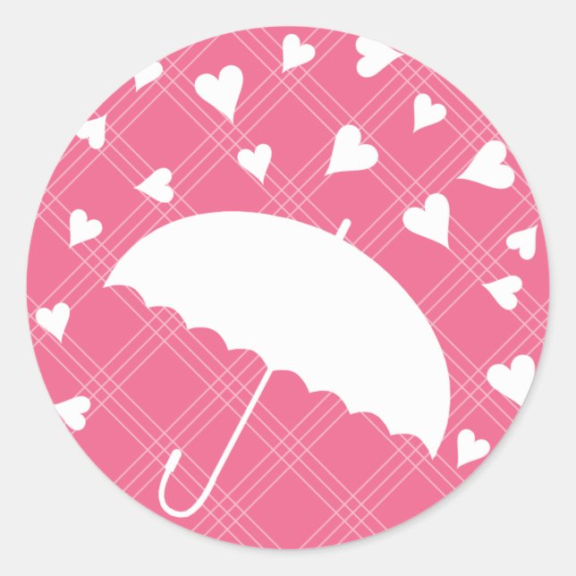 Sticker Rond Douche avec chevalet de Fête des mariées d'amour (Devant)