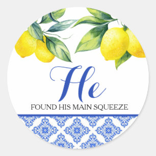 Sticker Rond Douche citron