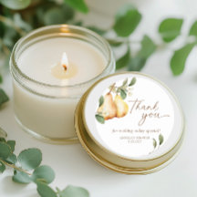 Douche de poire florale aquarelle