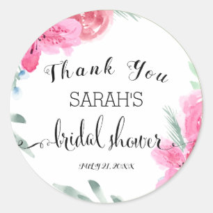 Sticker Rond Douche nuptiale rose Pink Azalea