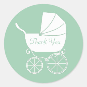 Sticker Rond Douche vintage pour bébé transport bébé belle