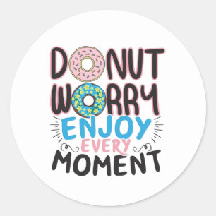 Sticker Rond Doughnut Lover - Donut Intimidation