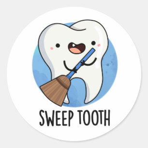 Sticker Rond Douille Dentelle Dentaire Drôle Pun