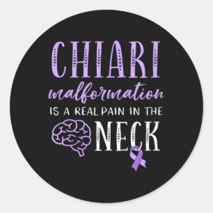 Sticker Rond Douleur Chiari Dans Le Cou Chiari Malformation Awa