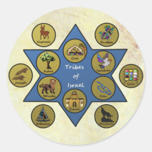 Sticker Rond Douze tribus d'Israël