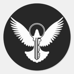 Sticker Rond Dove avec clé