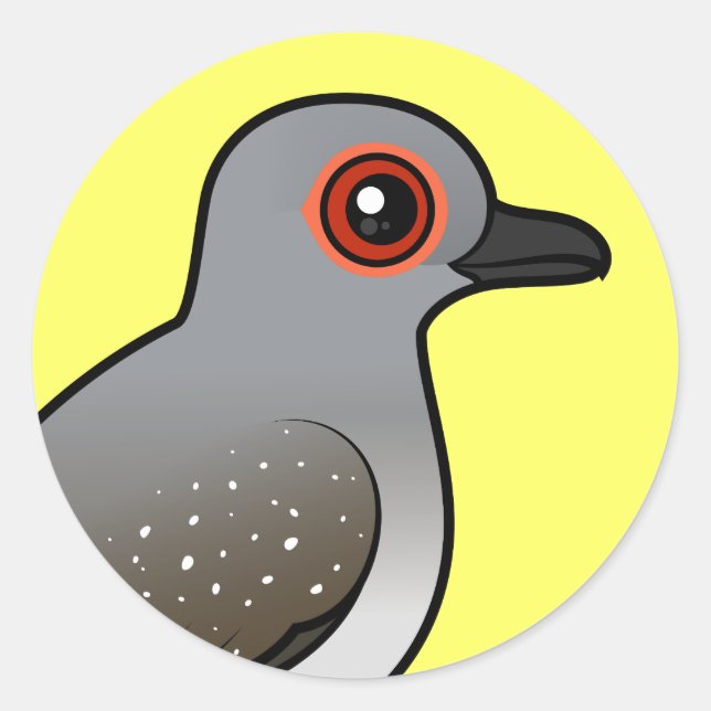 Sticker Rond Dove de diamant Birdorable (Devant)