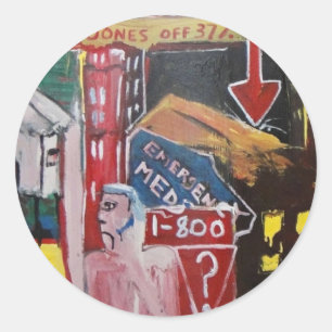 STICKER ROND DOW JONES OFF