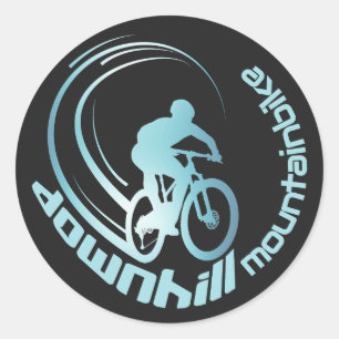 Sticker Rond Downhill Mountainbike MTB Mountain bike Carte post