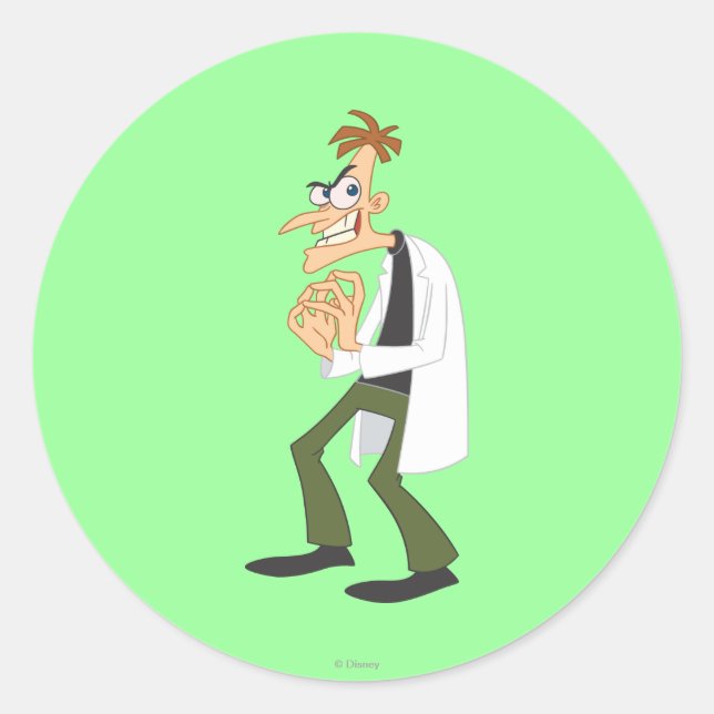 Sticker Rond Dr Heinz Doofenshmirtz 1 (Devant)