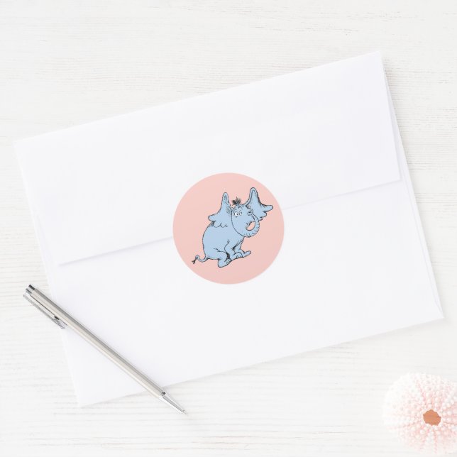 Sticker Rond Dr Seuss | Horton côté (Enveloppe)