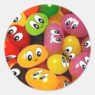 Sticker Rond Dragée à la gelée de sucre mignonne
